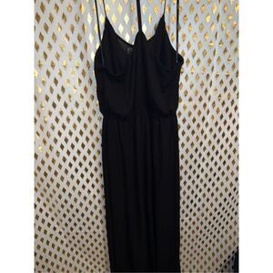 Forever 21 black Long dress with slit flowy size M